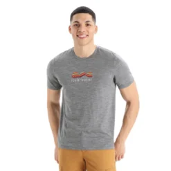Icebreaker Tech Lite II SS Tee Mountain Geology - Merino Undertøj - Herrer