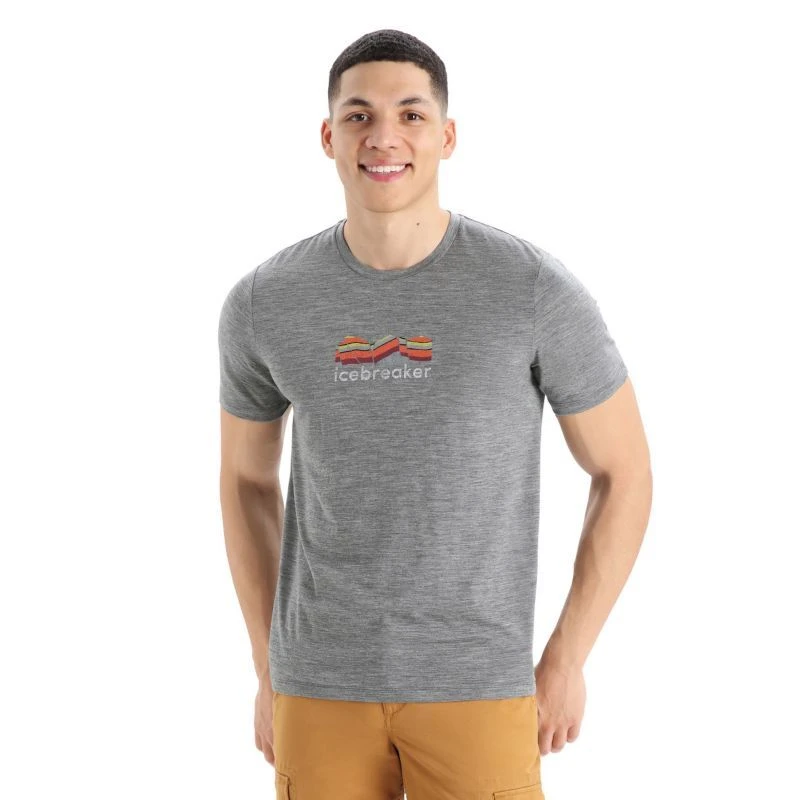 Icebreaker Tech Lite II SS Tee Mountain Geology - Merino Undertøj - Herrer